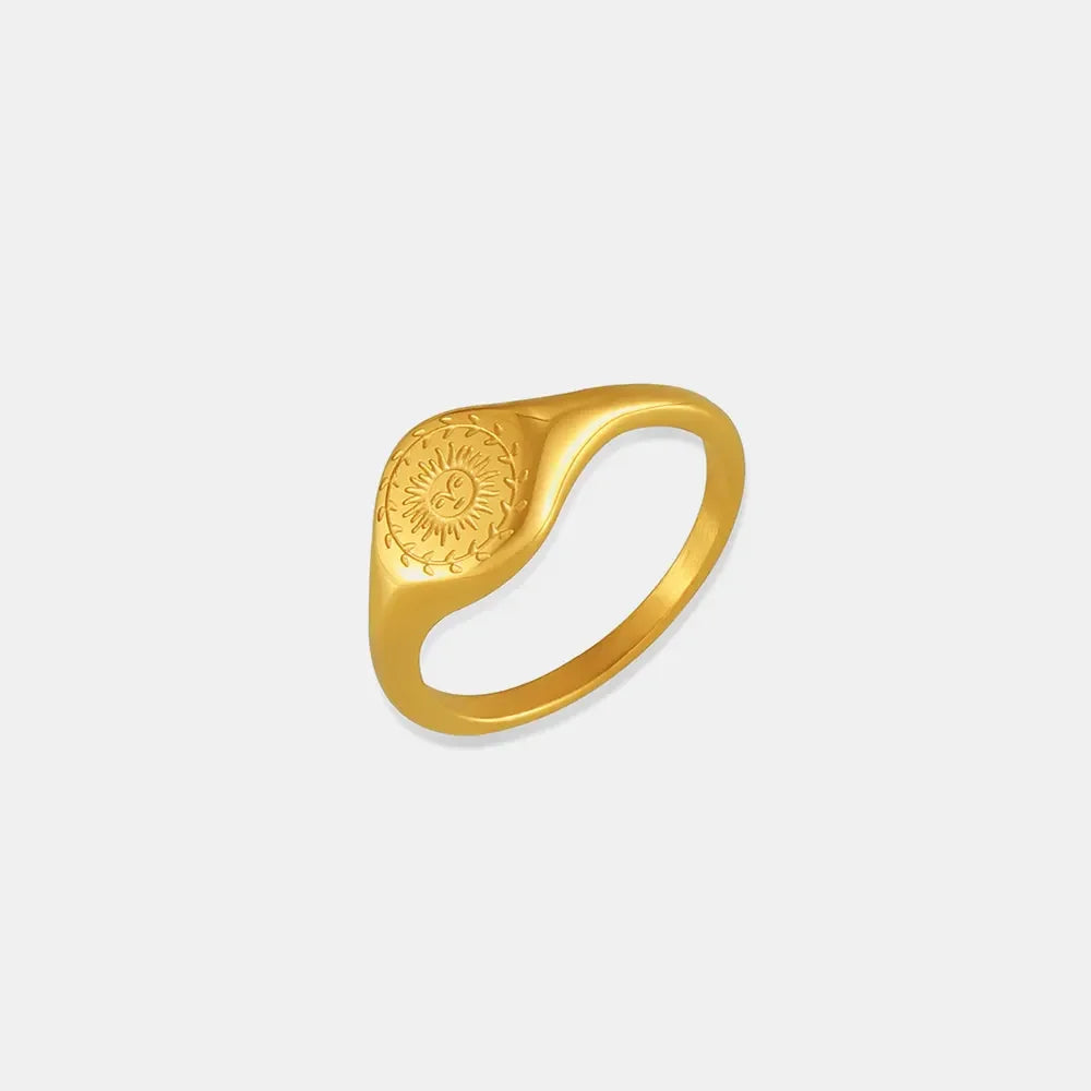18K Gold-Plated Sun Ring - VAleG