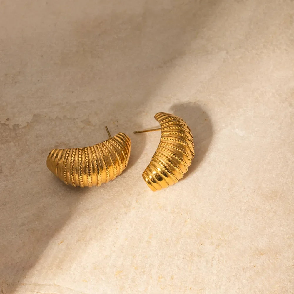18K Gold-Plated Stainless Steel Earrings - VAleG