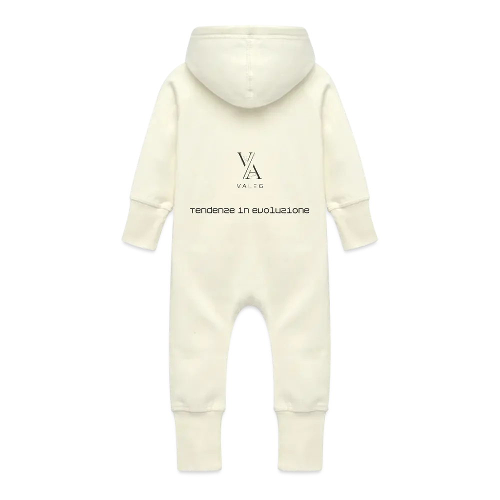 Tutina con cappuccio felpata ecologica per neonato VAleG - VAleG