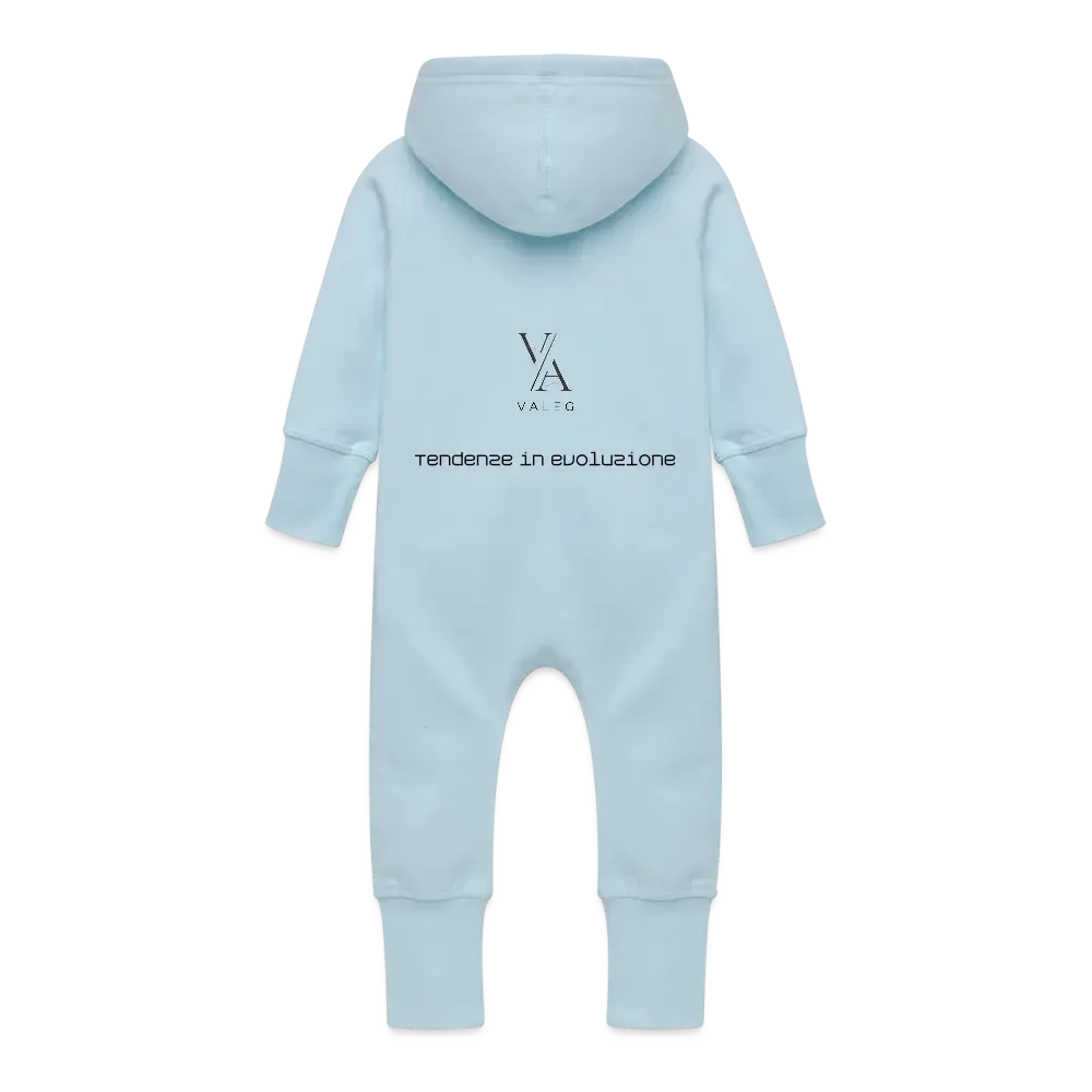 Tutina con cappuccio felpata ecologica per neonato VAleG - VAleG
