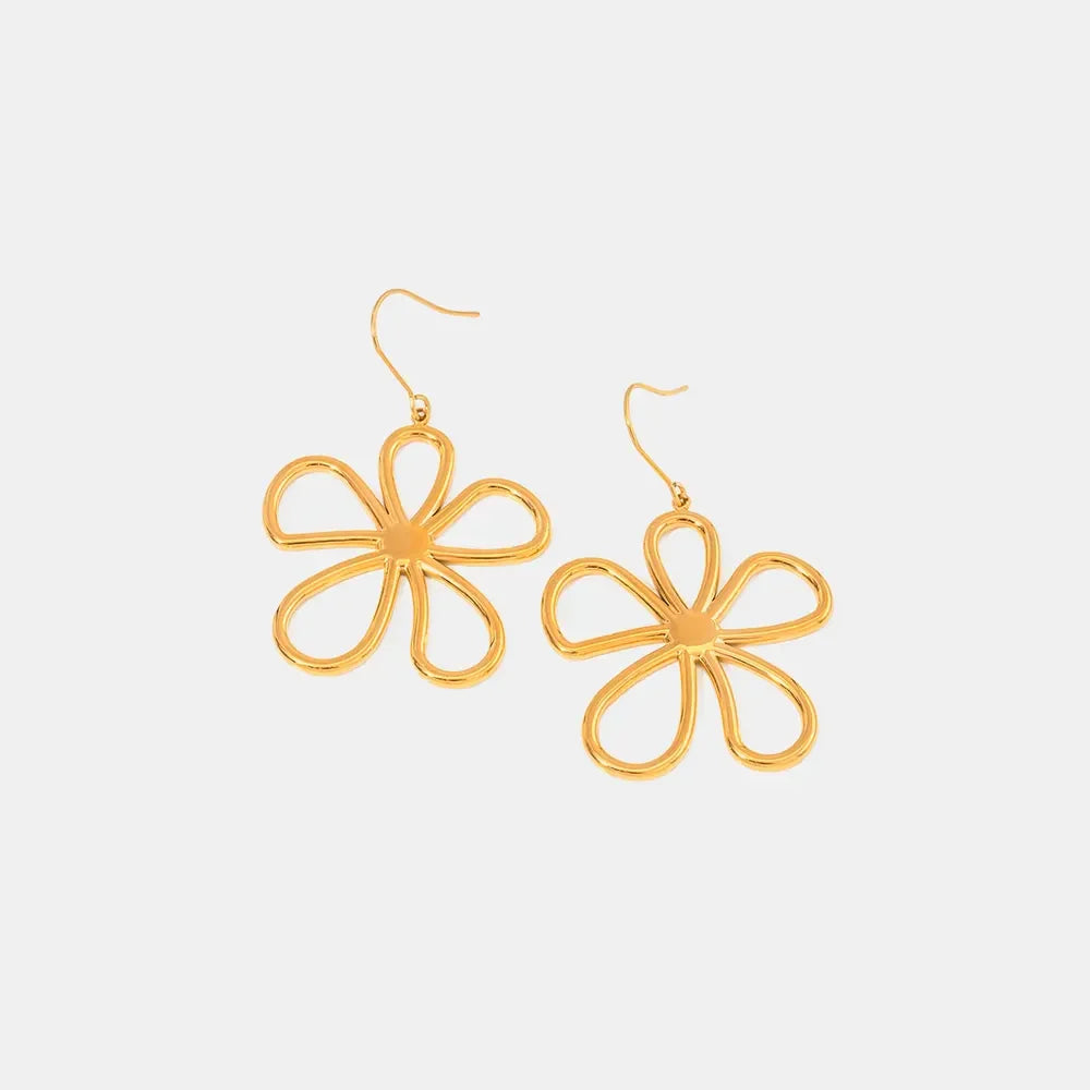 18K Gold-Plated Flower Earrings - VAleG