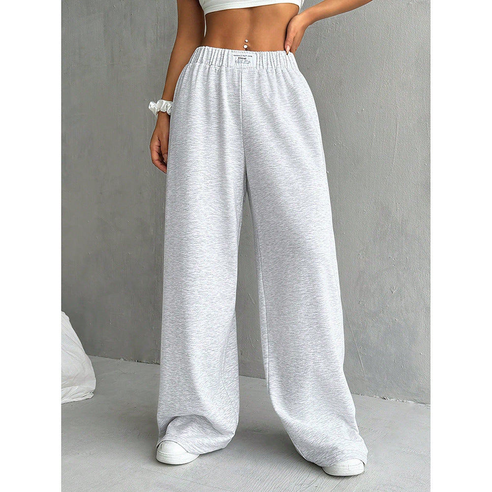 Comodi pantaloni larghi a vita alta a gamba larga