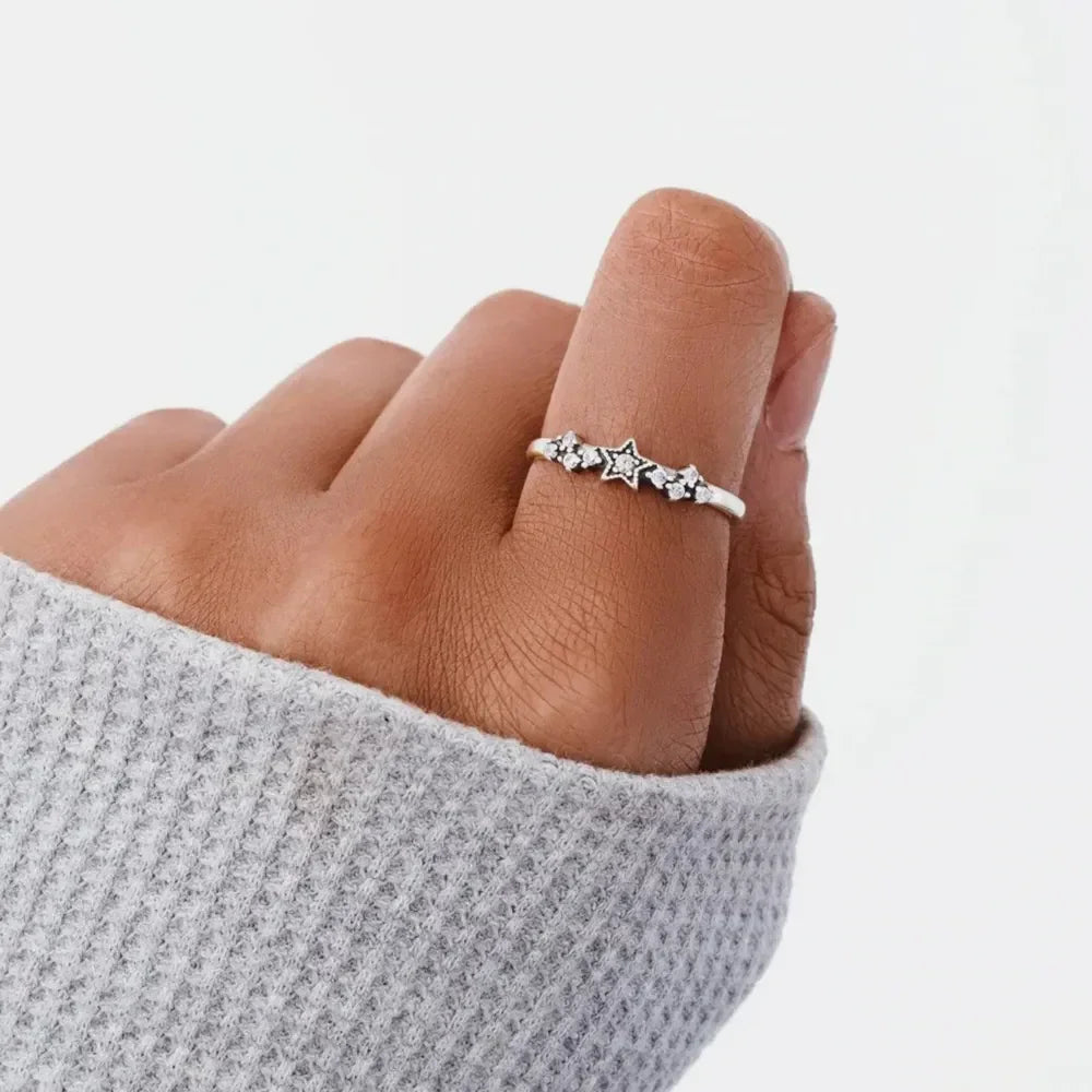 925 Sterling Silver Star Ring - VAleG