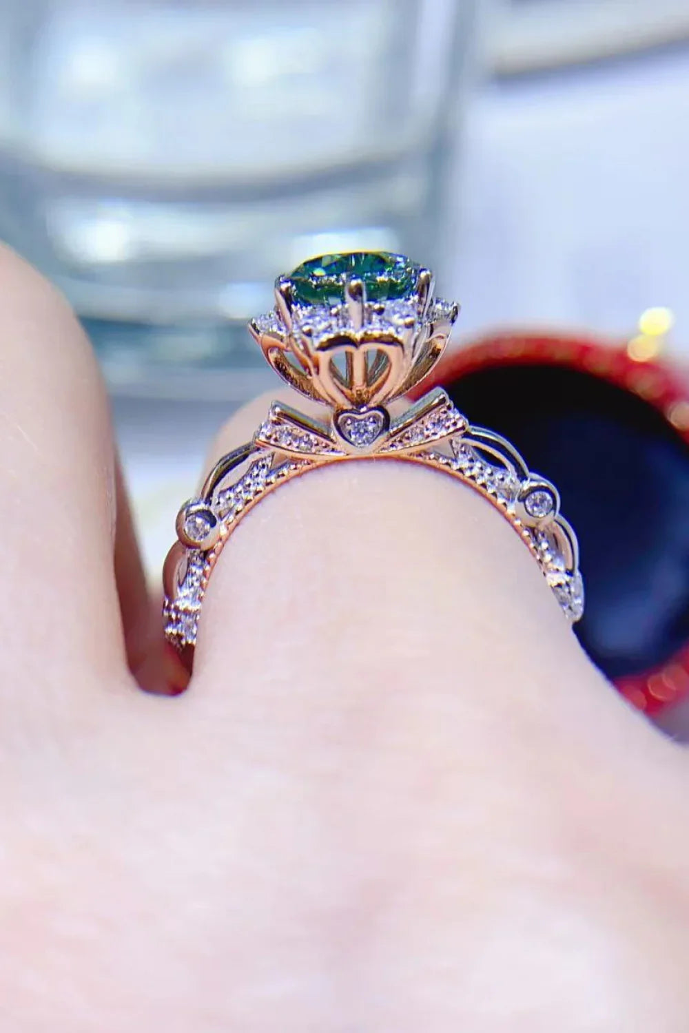 1 Carat Moissanite 925 Sterling Silver Ring - VAleG