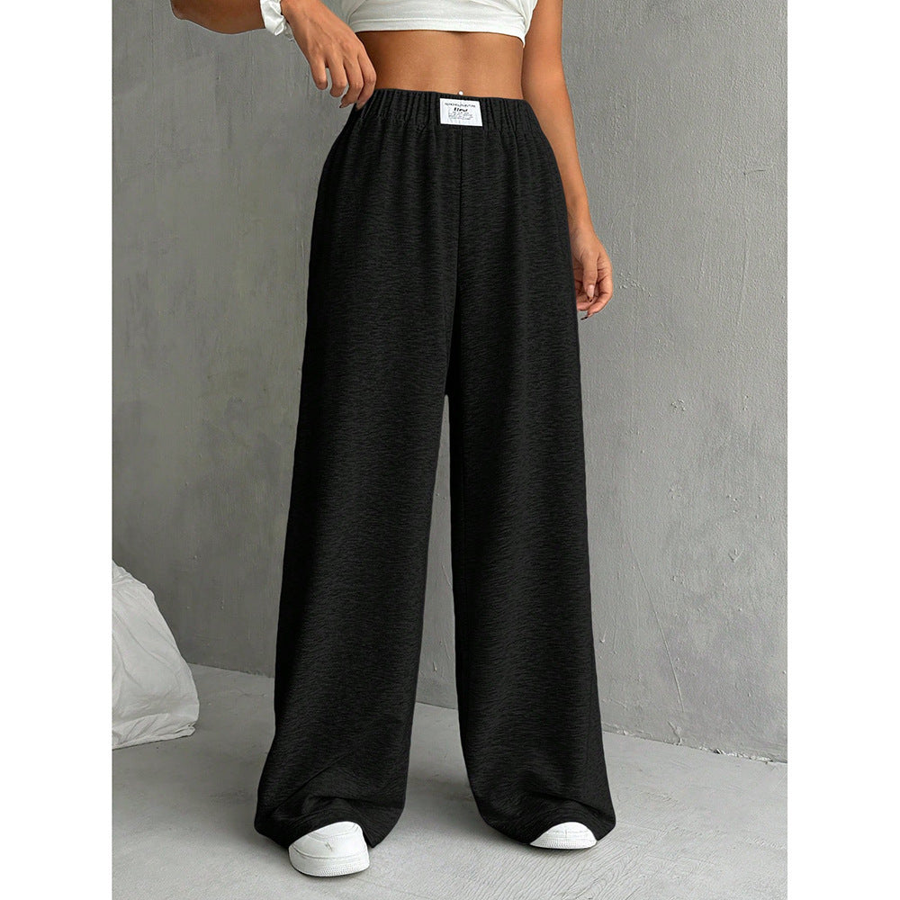 Comodi pantaloni larghi a vita alta a gamba larga