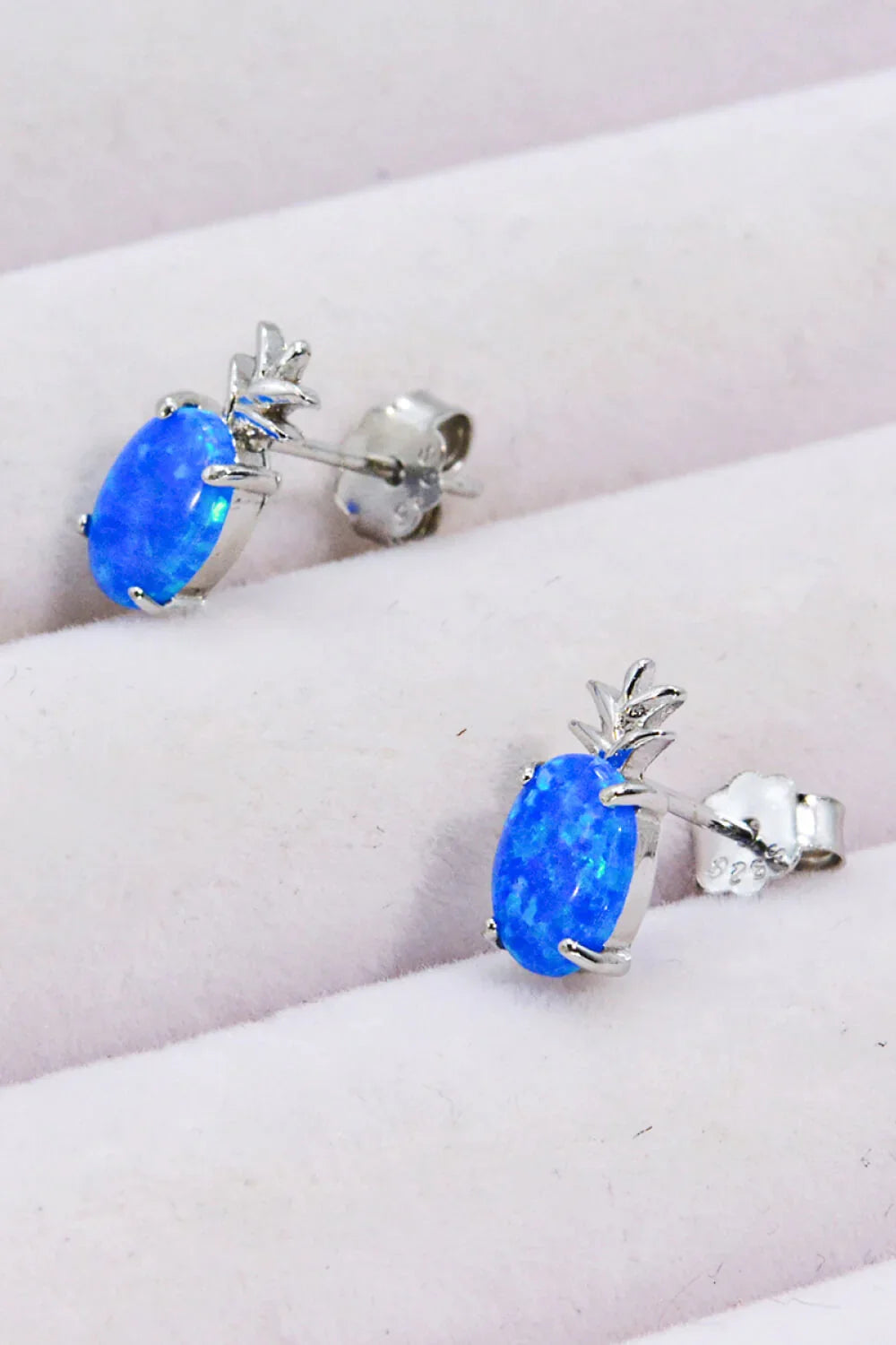 Opal Pineapple Platinum-Plated Earrings - VAleG