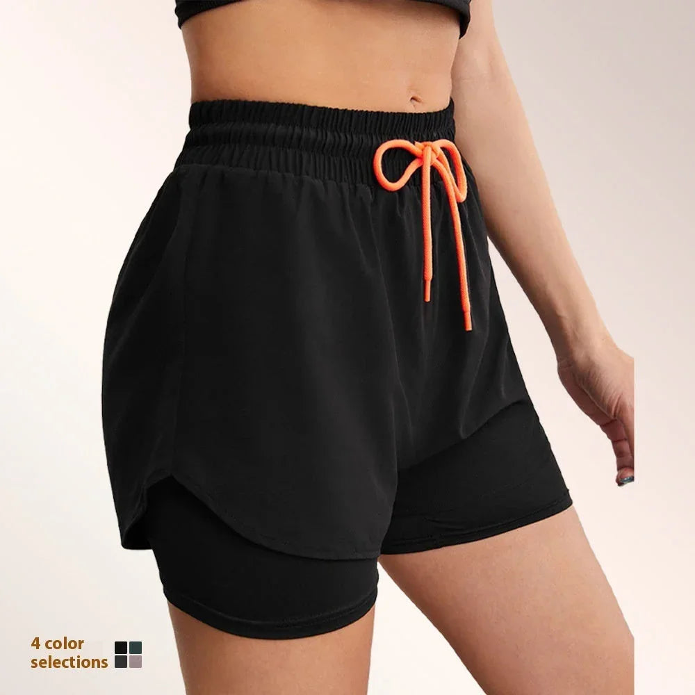 Anti-exposure Drawstring Three-point Fitness Sports Pants - VAleG