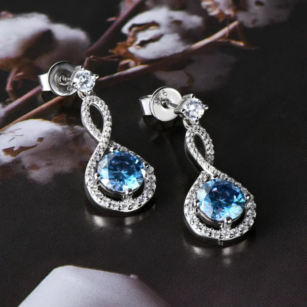 1 Carat Moissanite 925 Sterling Silver Earrings - VAleG