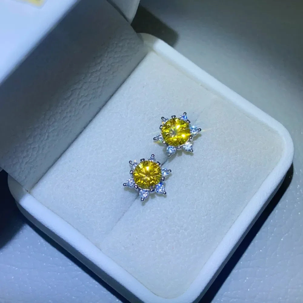 2 Carat Moissanite 925 Sterling Silver Stud Earrings - VAleG