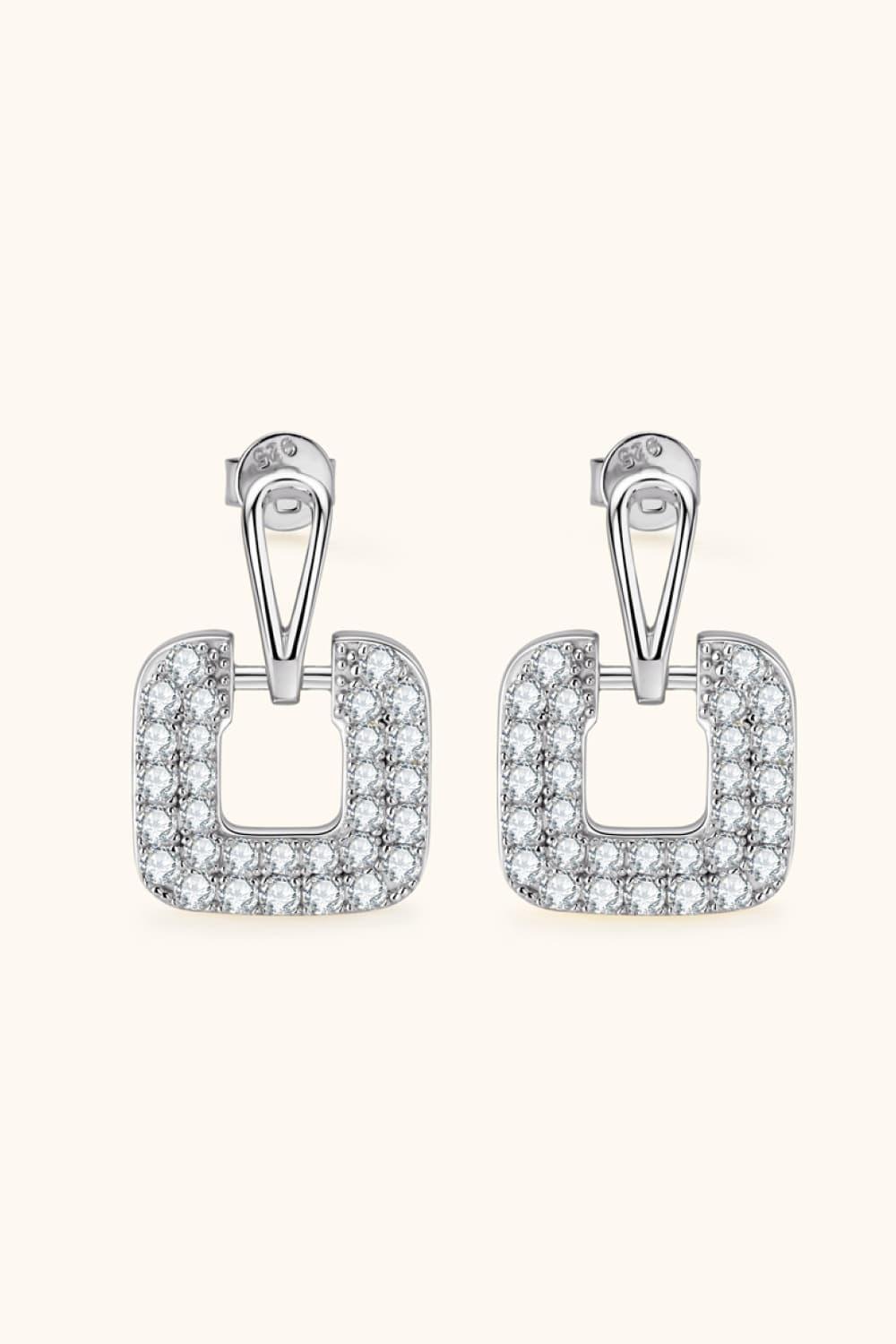 1.68 Carat Moissanite 925 Sterling Silver Drop Earrings - VAleG