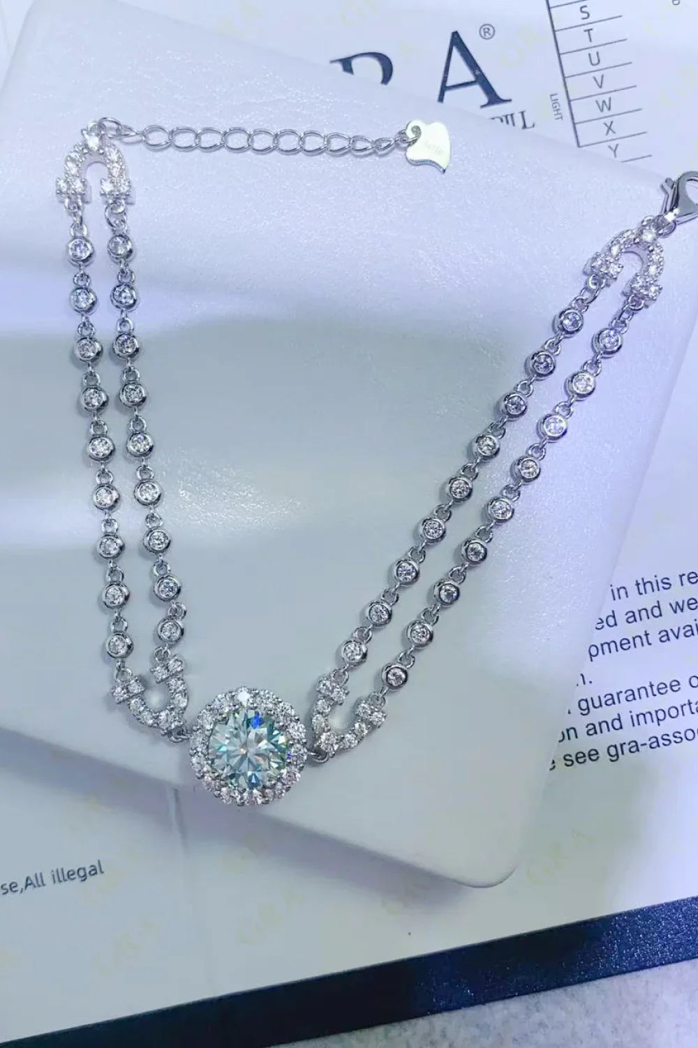 2 Carat Moissanite Double-Layered Bracelet - VAleG
