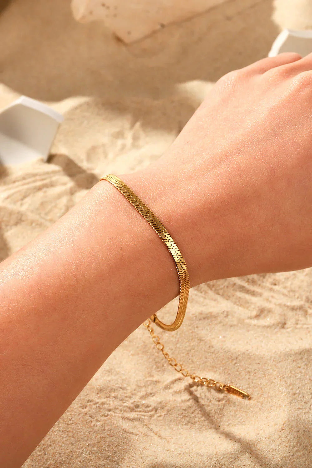 Herringbone Chain Stainless Steel Bracelet - VAleG