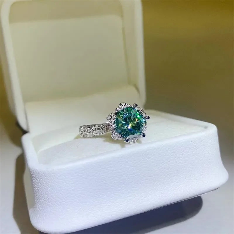 2 Carat Moissanite 925 Sterling Silver Ring - VAleG