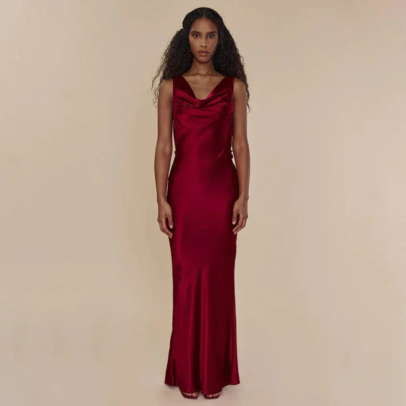 Women's Clothing Banquet Style Evening Lace Up Long Dress - VAleG