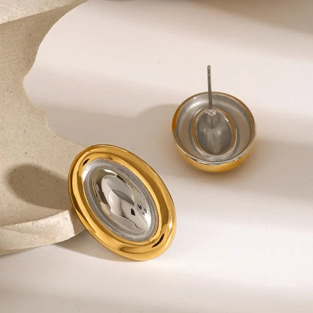 18K Gold-Plated Stainless Steel Stud Earring - VAleG