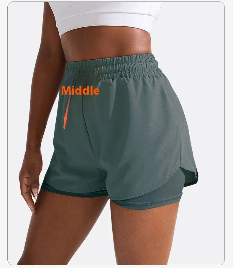 Anti-exposure Drawstring Three-point Fitness Sports Pants - VAleG