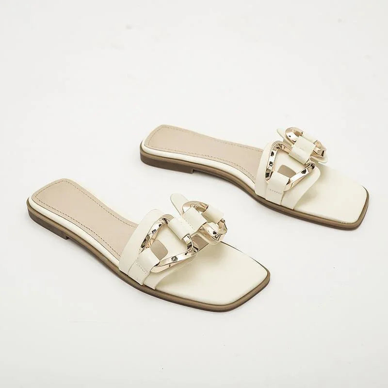 Flat Summer Slippers Women's Outer Wear - VAleG