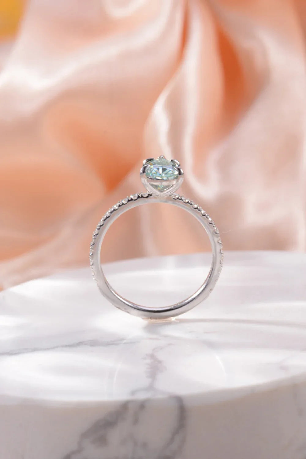 1.5 Carat Teardrop Shape Moissanite 925 Sterling Silver Ring - VAleG
