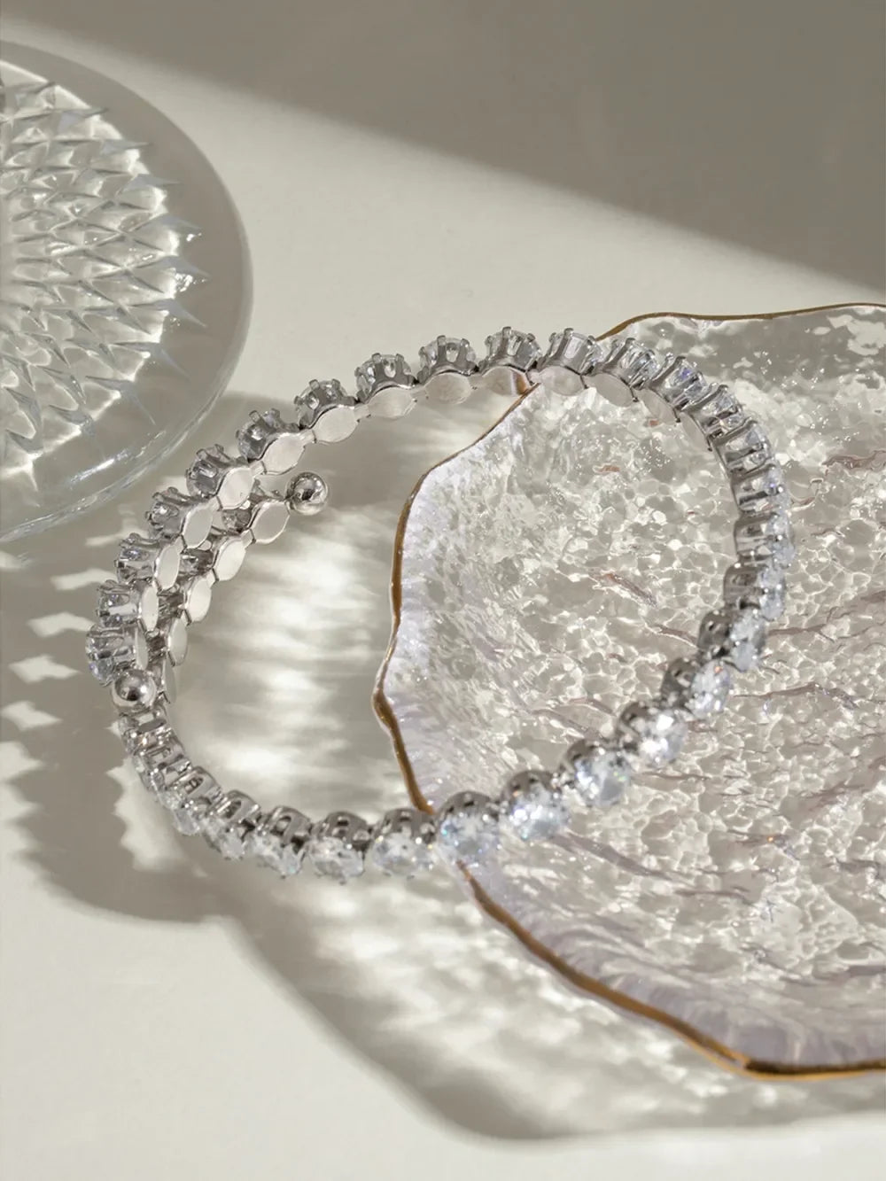 Stainless Steel Inlaid Zircon Bracelet - VAleG