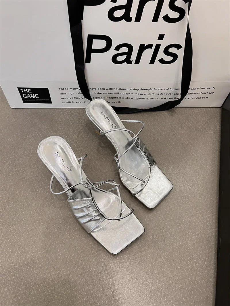 Women's Flip-toe Stiletto Heel Fashion Sandals - VAleG