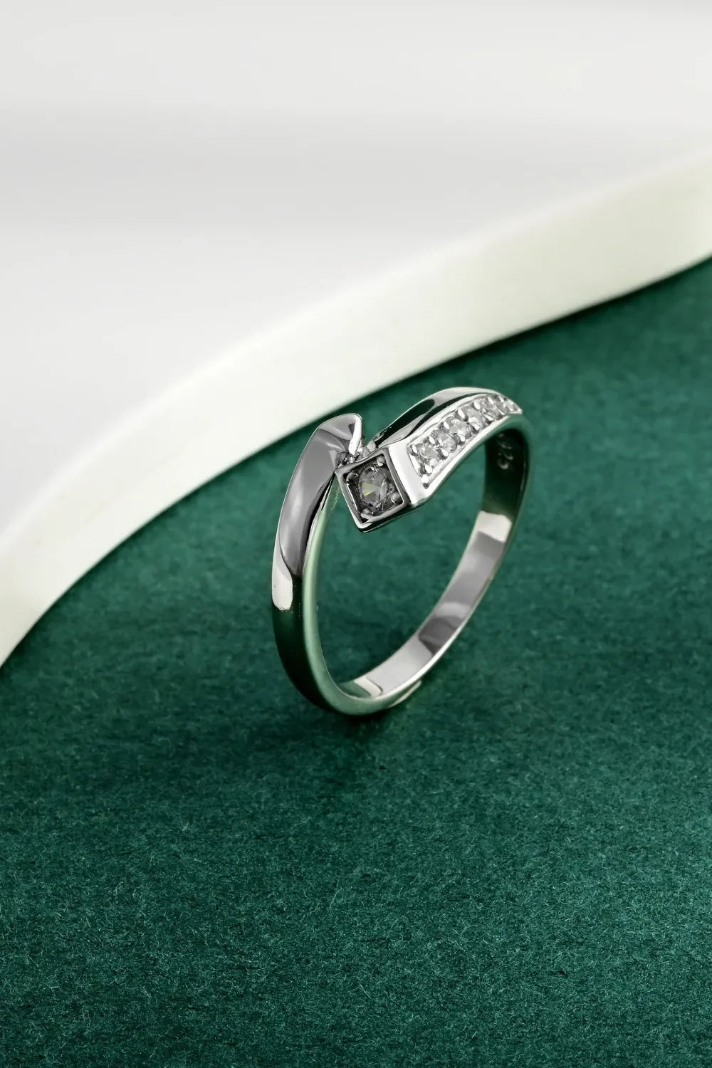 925 Sterling Silver Inlaid Zircon Ring - VAleG