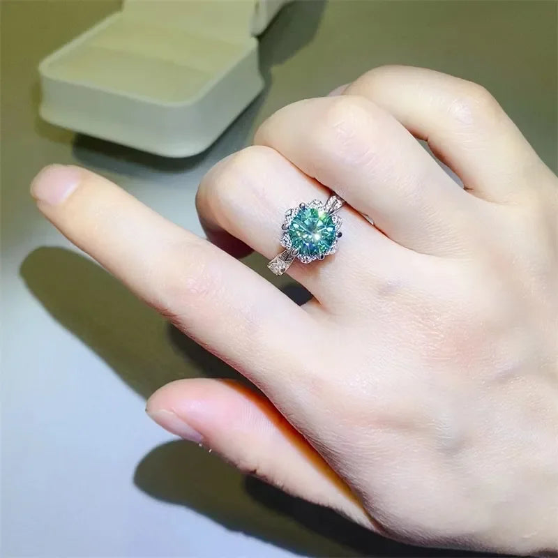 2 Carat Moissanite 925 Sterling Silver Ring - VAleG