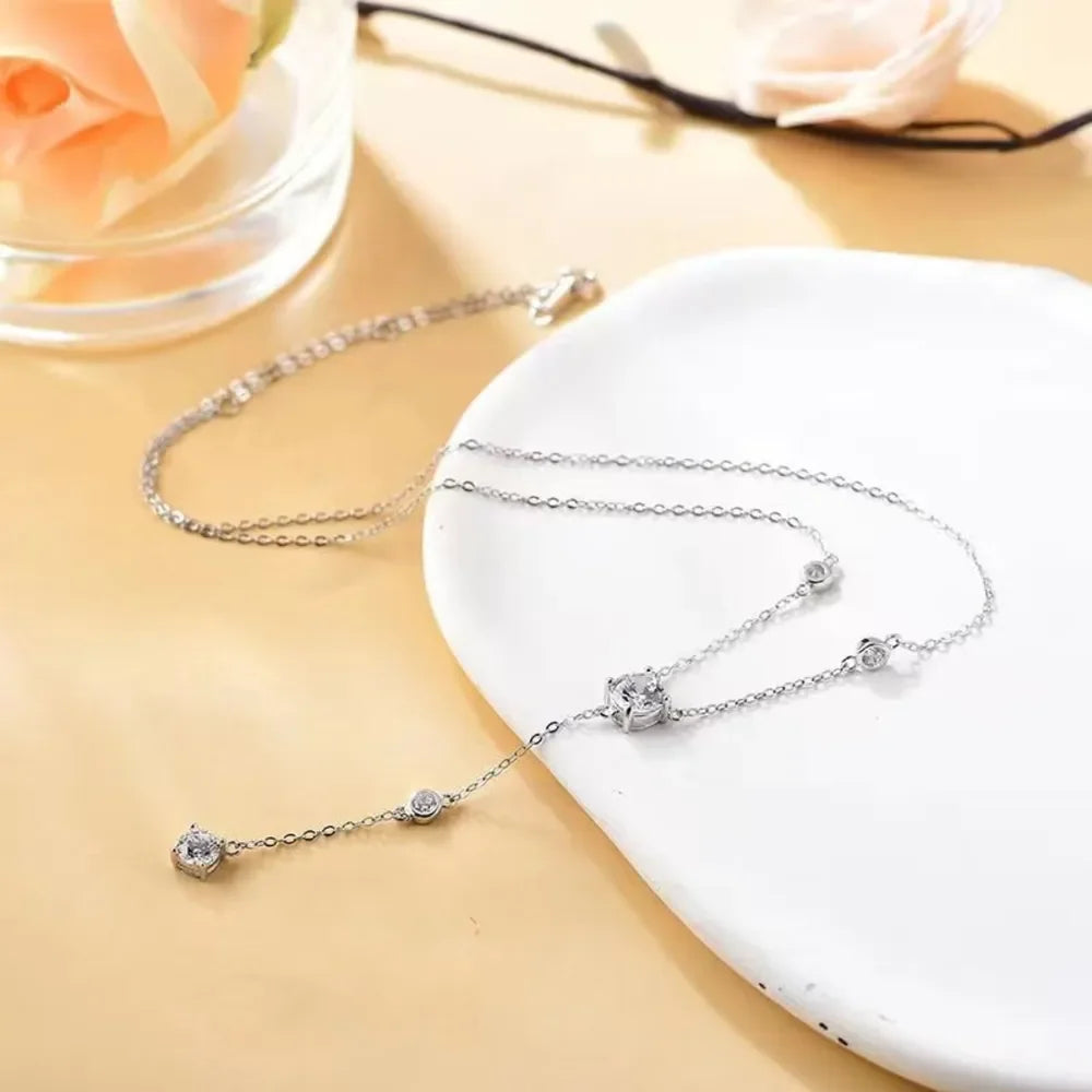 1.5 Carat Moissanite 925 Sterling Silver Necklace - VAleG