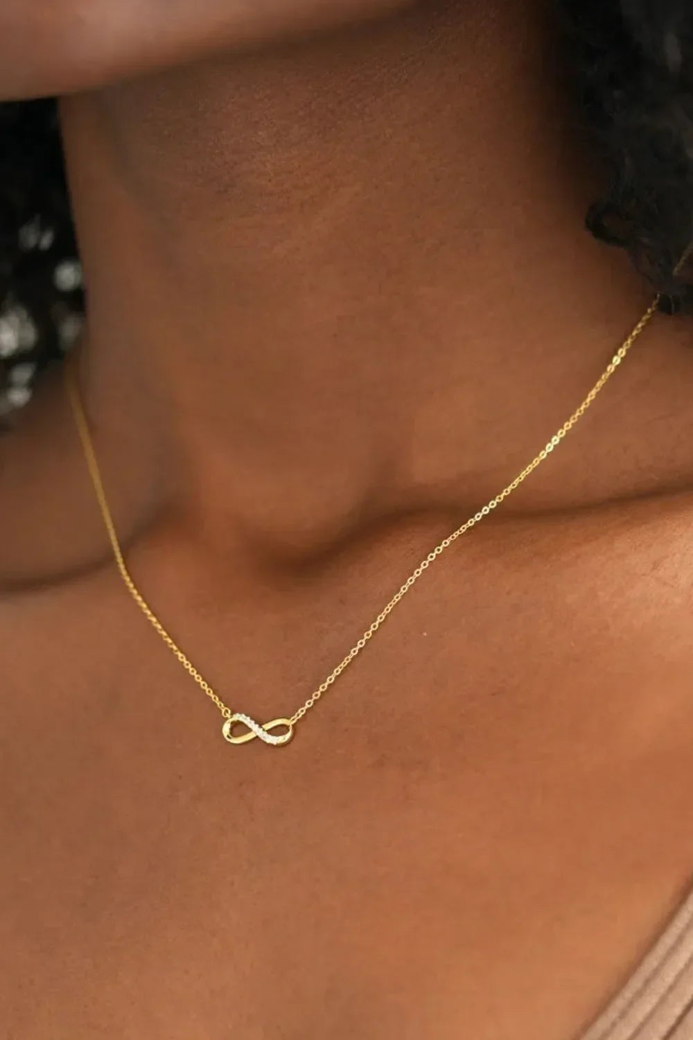 925 Sterling Silver Inland Zircon Infinite Necklace - VAleG