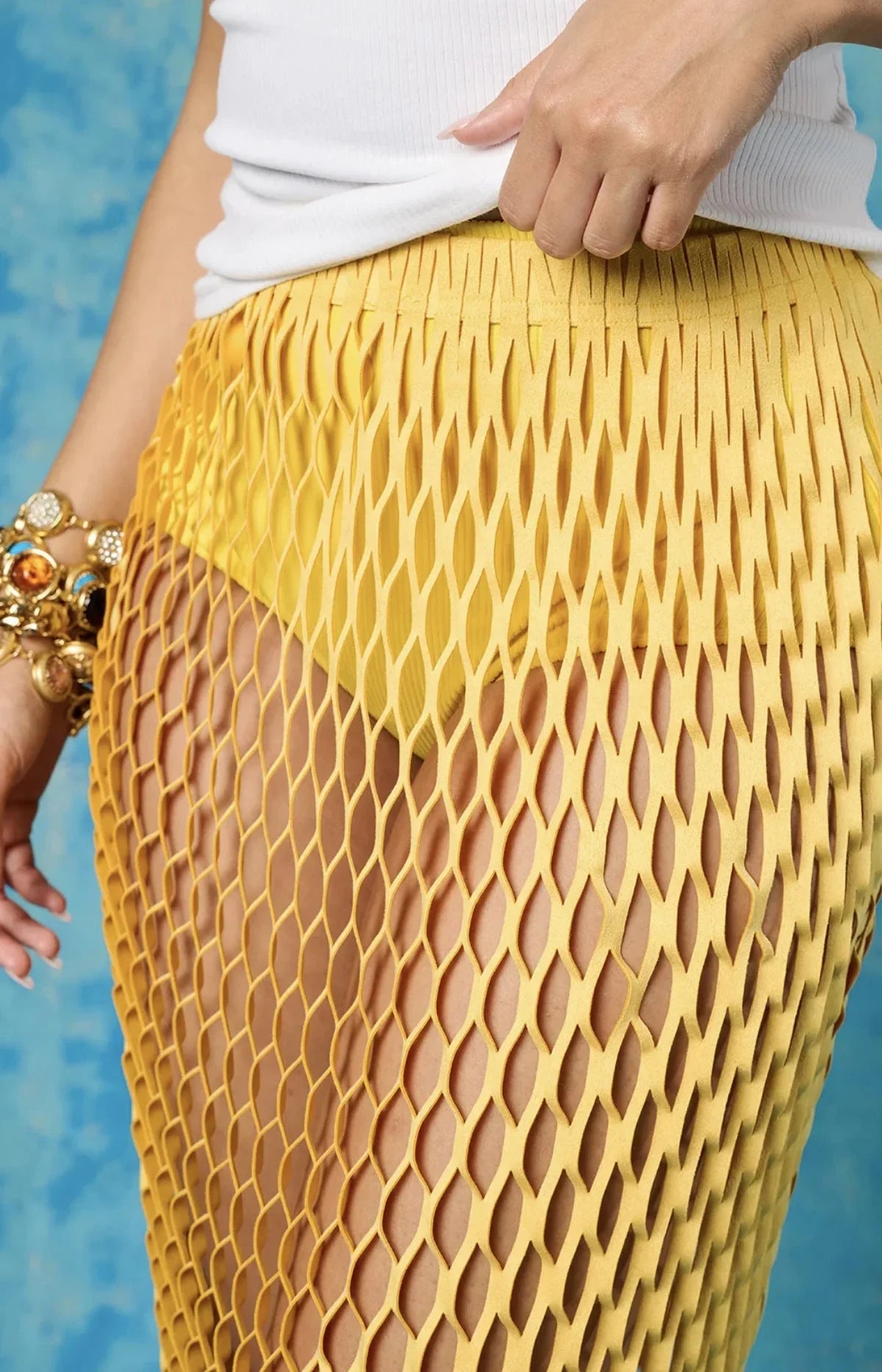 Women's Fishnet Beach Skirt Tassel Skirt - VAleG