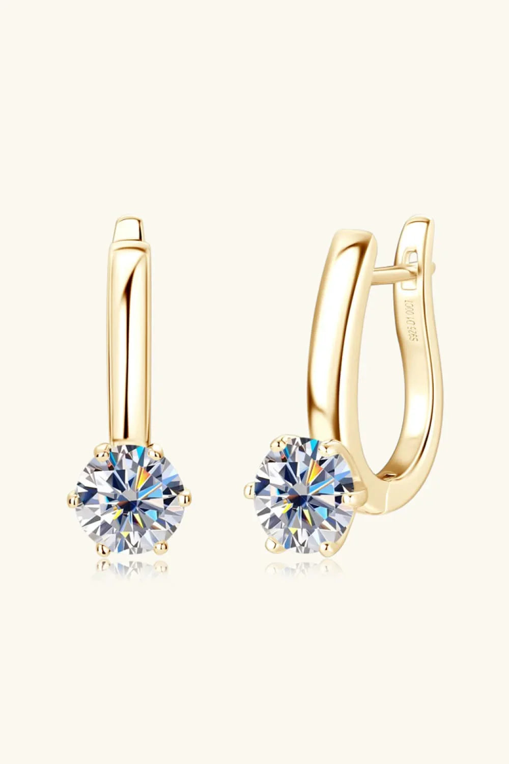2 Carat Moissanite 925 Sterling Silver Earrings - VAleG