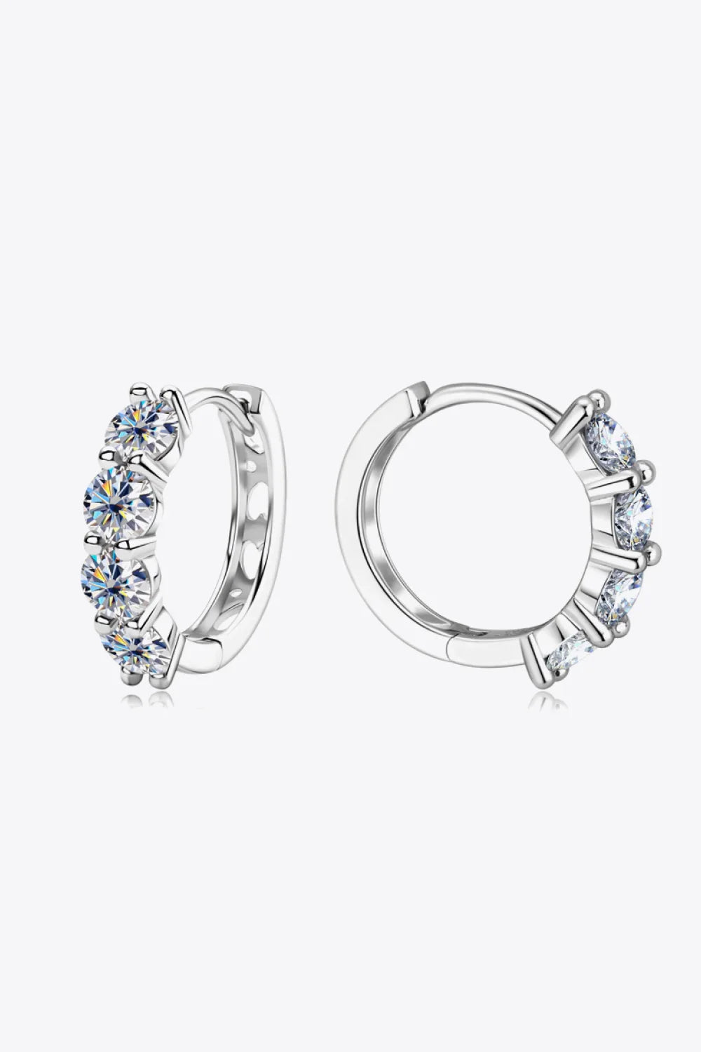 2.4 Carat Moissanite Huggie Earrings - VAleG