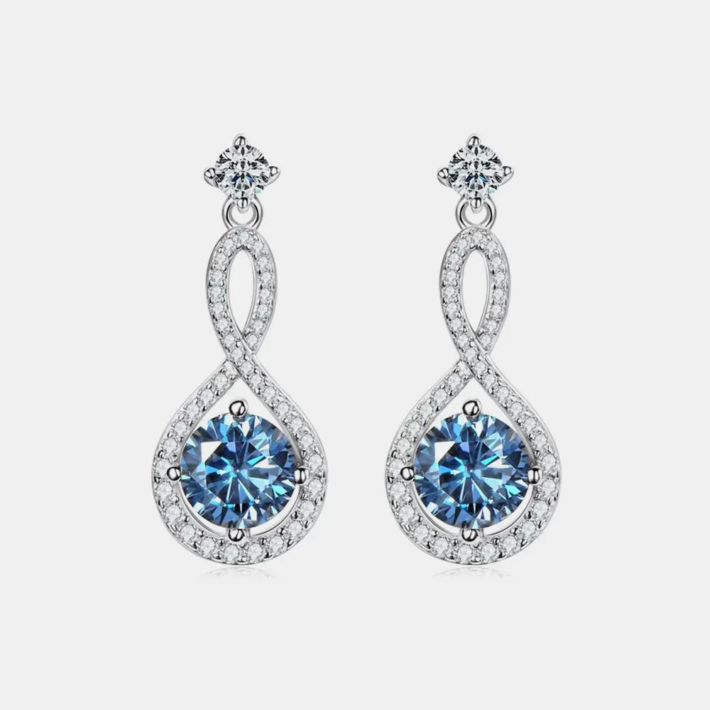 1 Carat Moissanite 925 Sterling Silver Earrings - VAleG