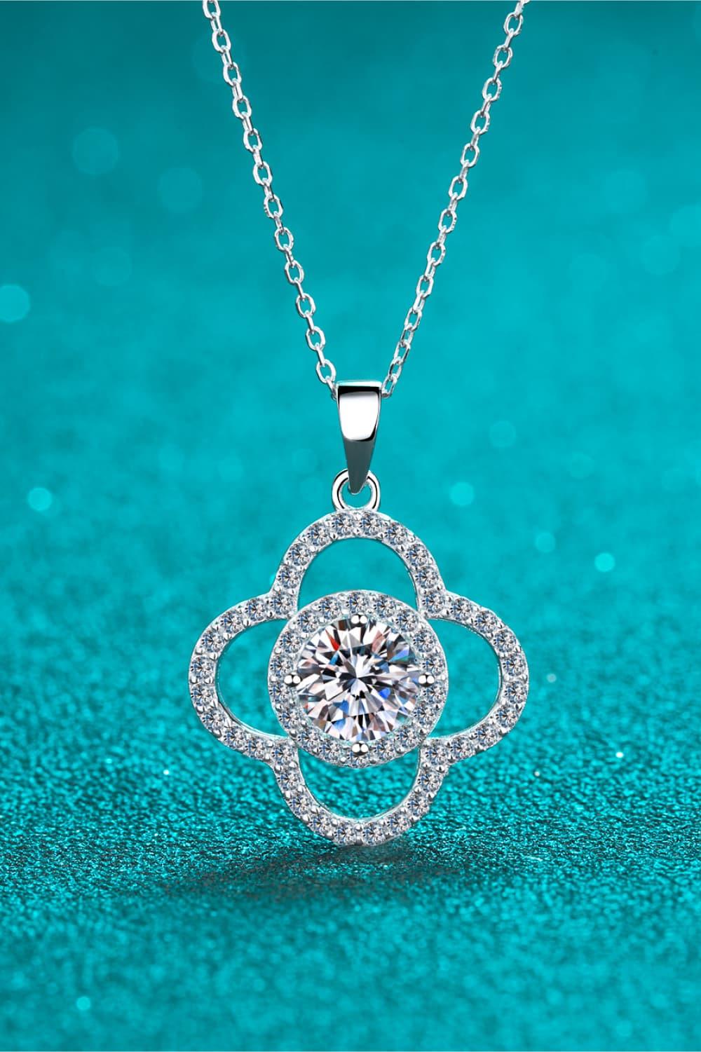 1 Carat Moissanite 925 Sterling Silver Necklace - VAleG
