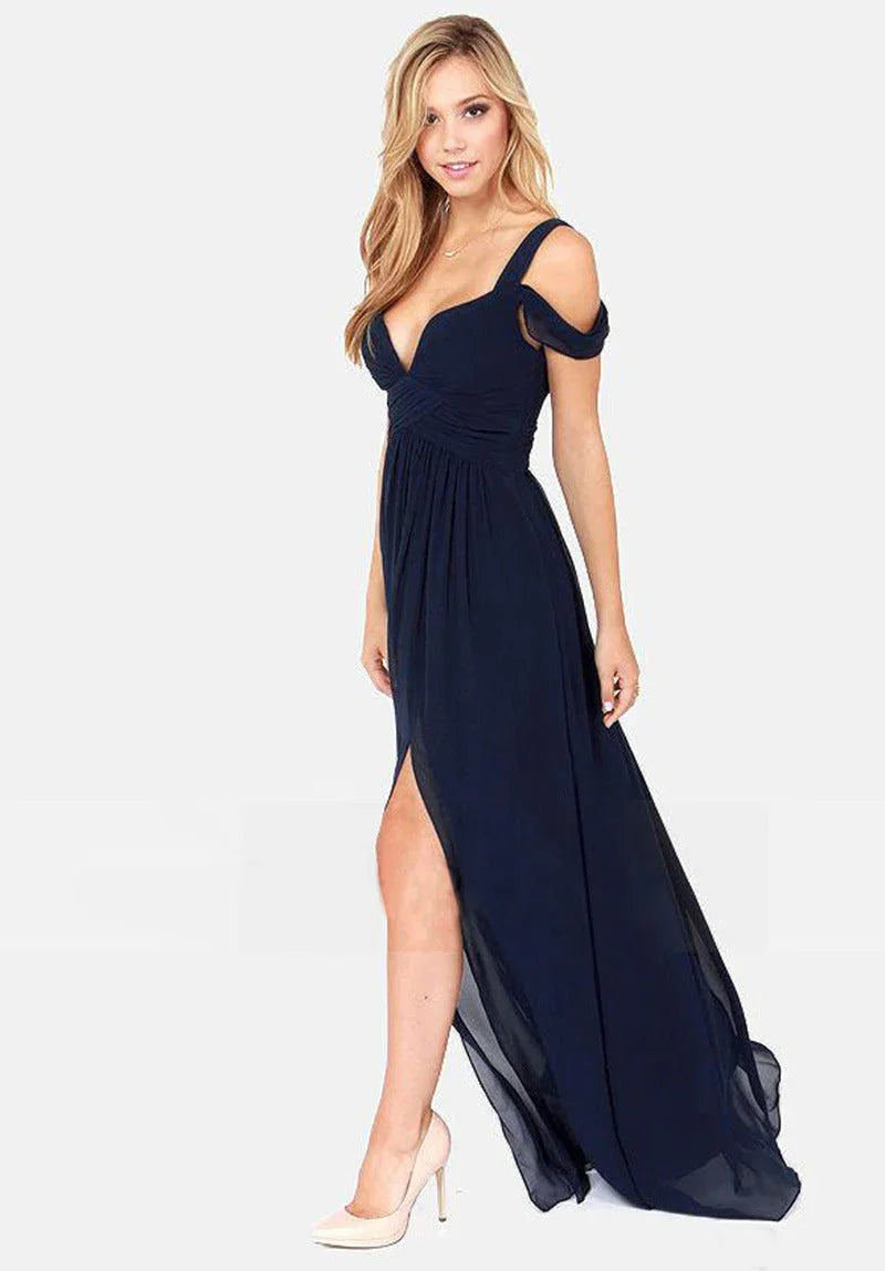 Long Floor Length Elegant Greek Style Pleated Dress - VAleG