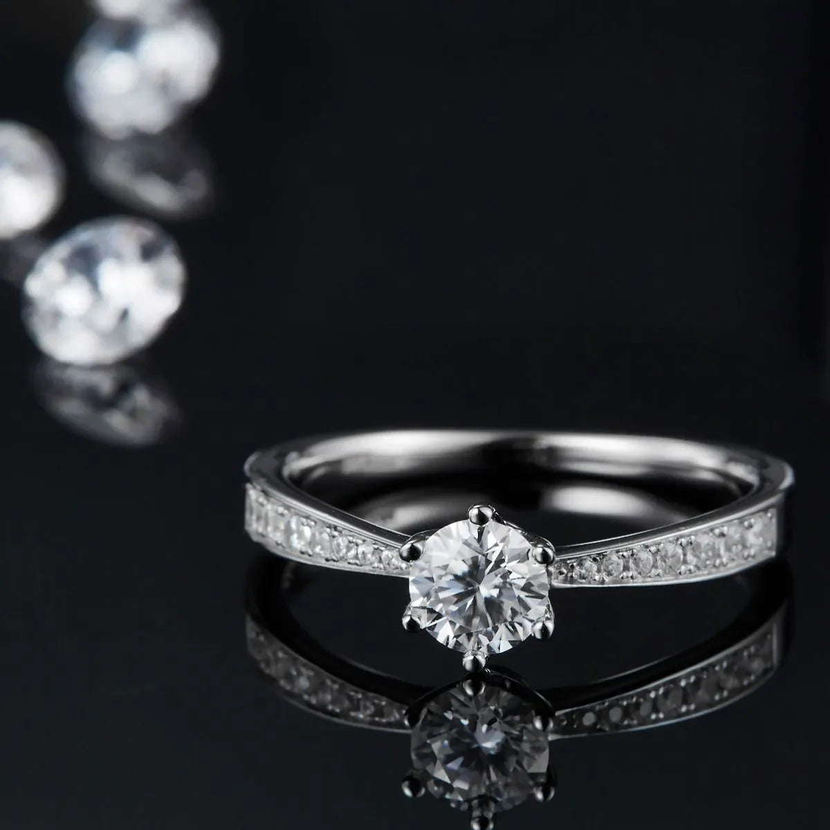 Moissanite 925 Sterling Silver Ring - VAleG