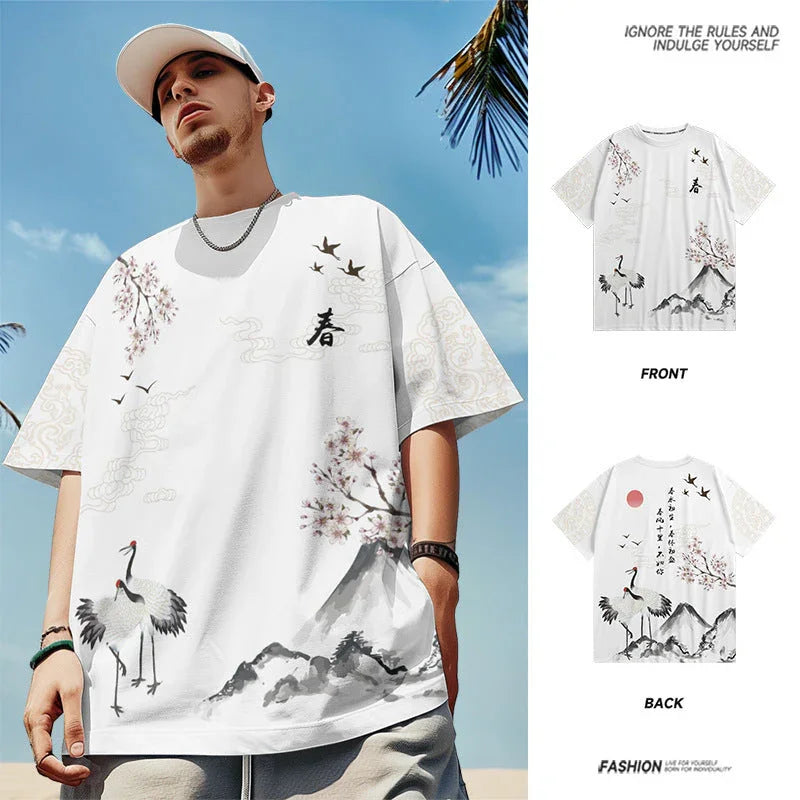 Sports T-shirt Men's Mesh Hip Hop Trend Short-sleeved Shirt - VAleG