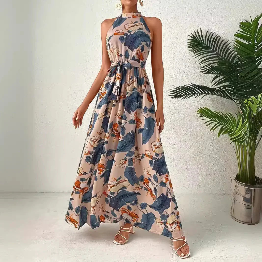 Bohemian Retro Halter Dress Women - VAleG