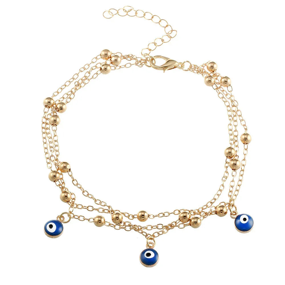 Foot jewelry bead chain beach anklet - VAleG