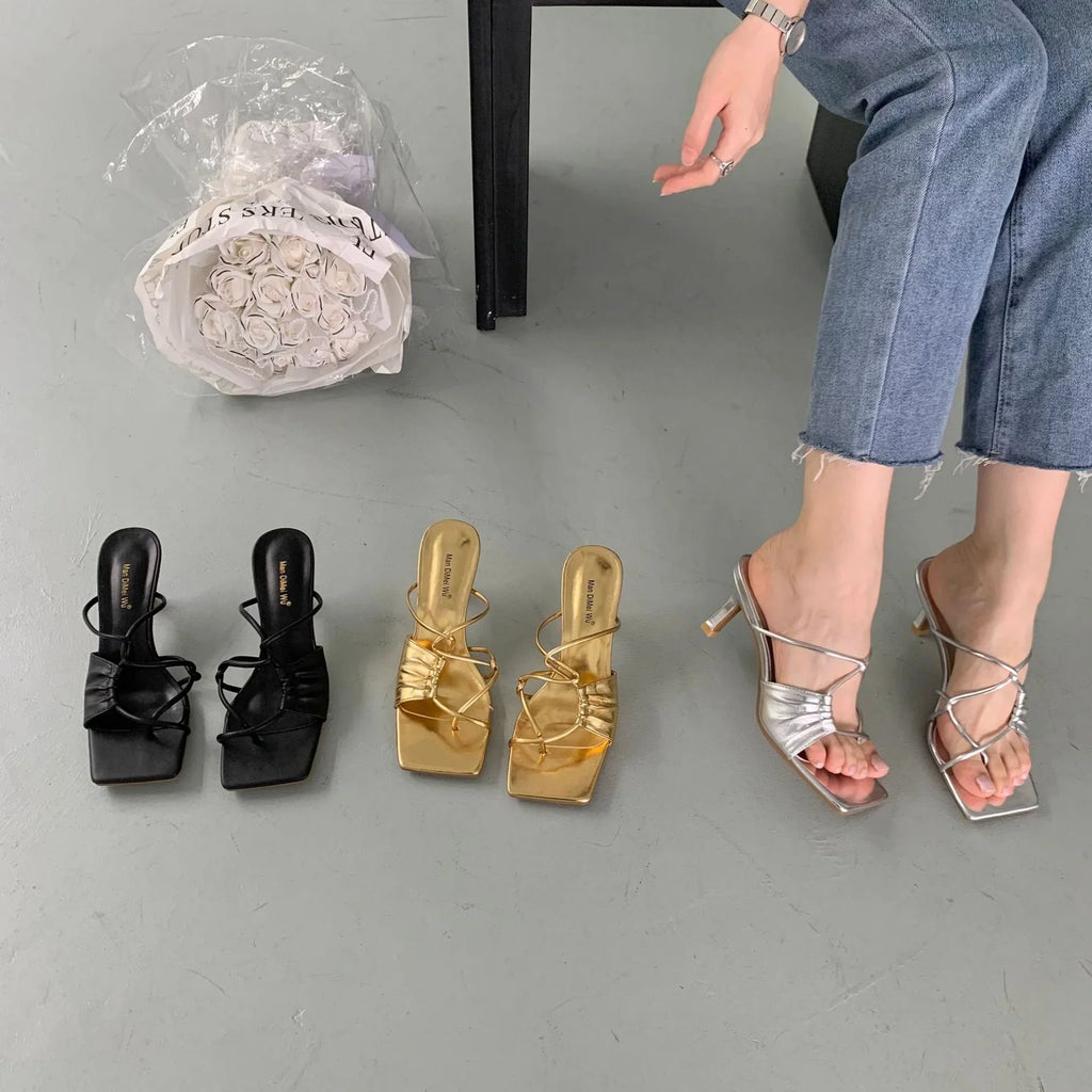 Women's Flip-toe Stiletto Heel Fashion Sandals - VAleG