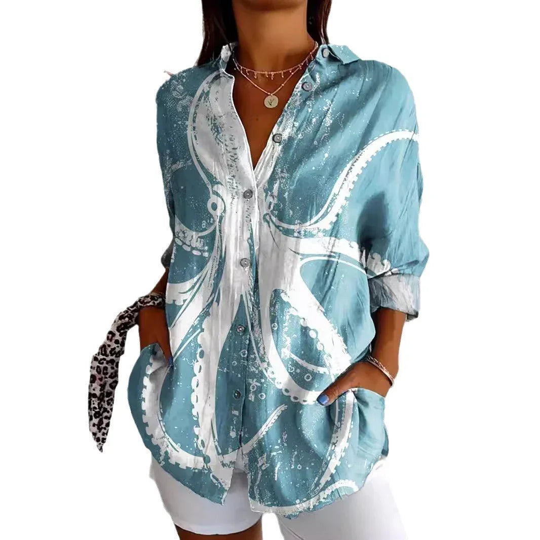New Women's Summer Animal Pattern 3D Printed Shirt - VAleG