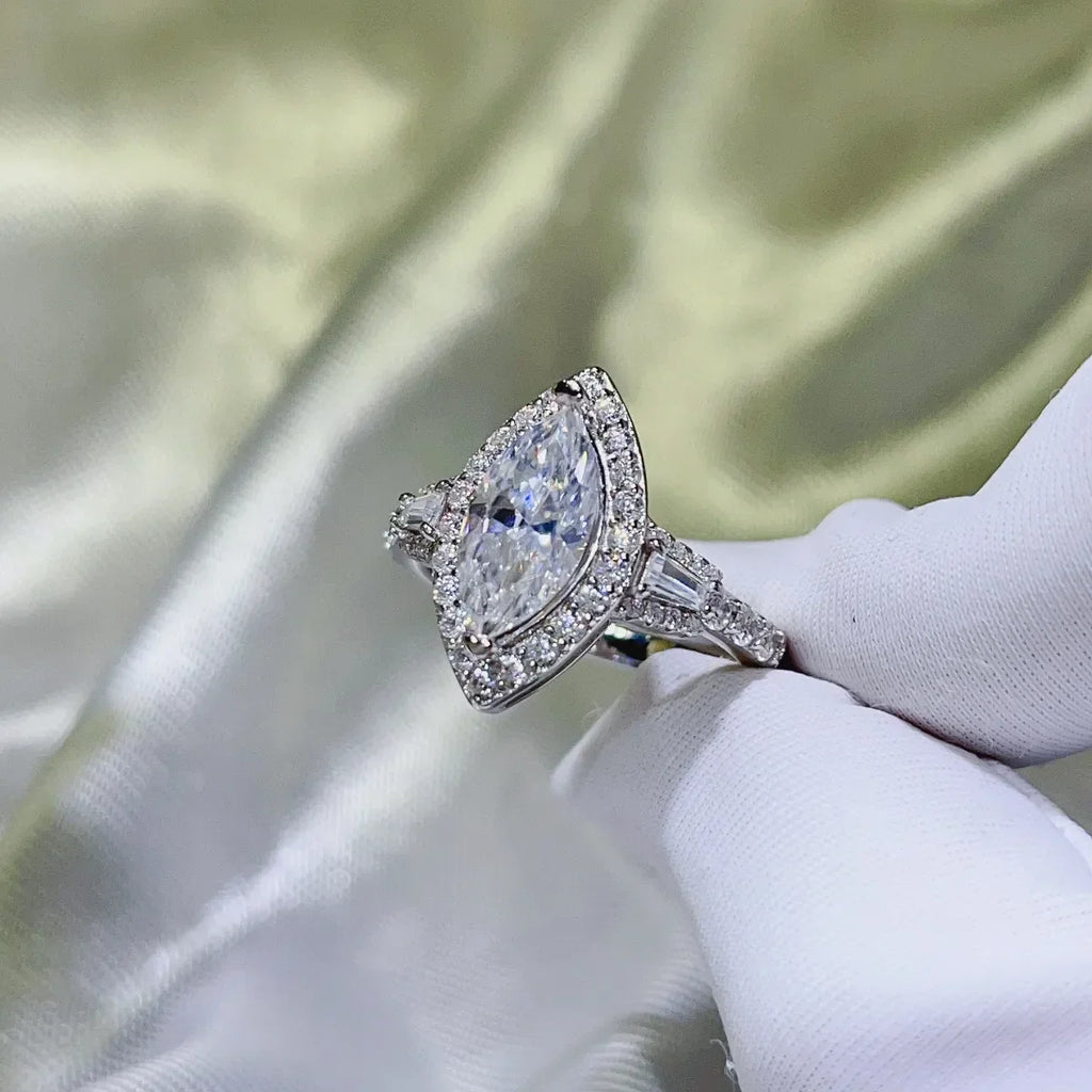 2 Carat Moissanite 925 Sterling Silver Ring - VAleG