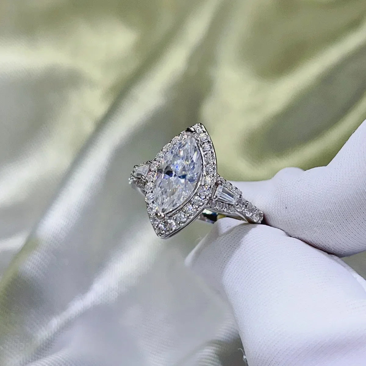 2 Carat Moissanite 925 Sterling Silver Ring - VAleG
