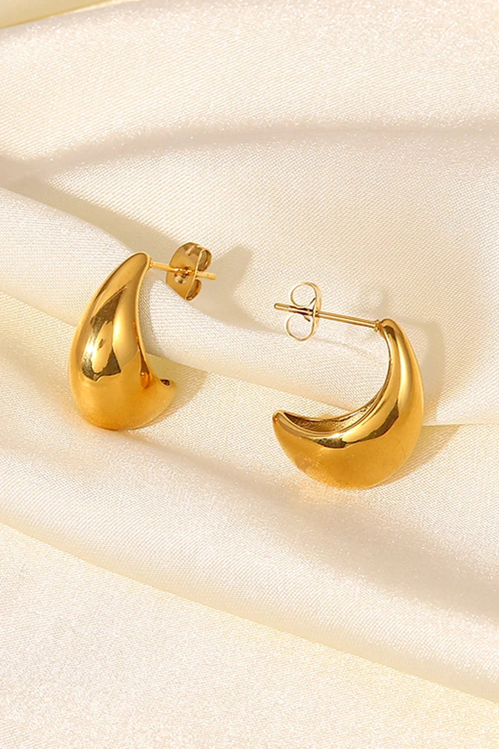 Stainless Steel C-Hoop Earrings - VAleG