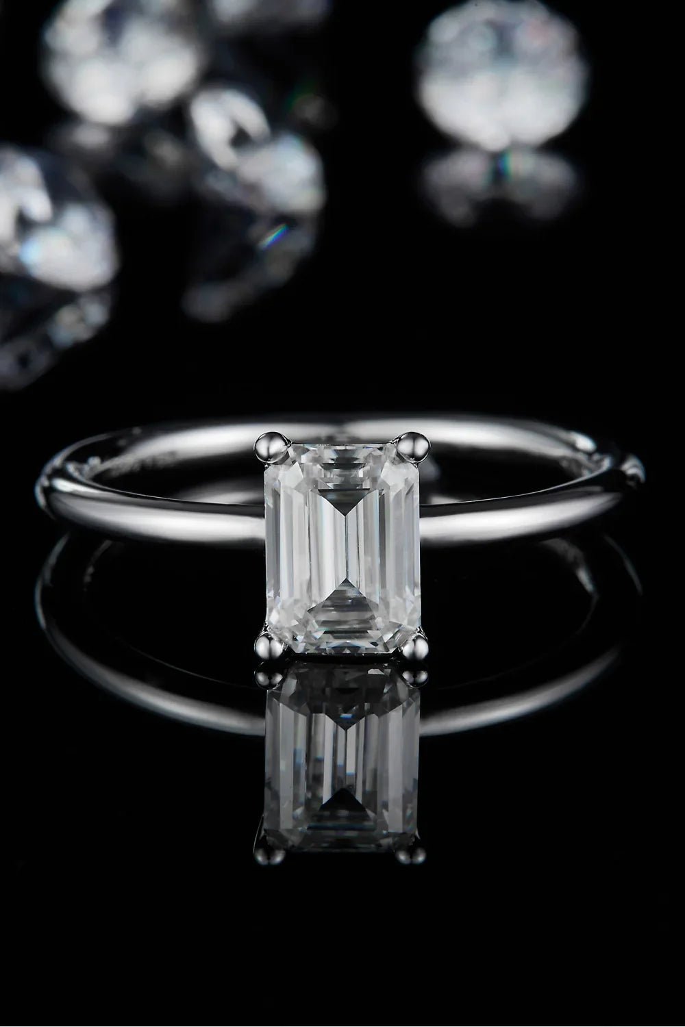 1 Carat Moissanite 925 Sterling Silver Solitaire Ring - VAleG