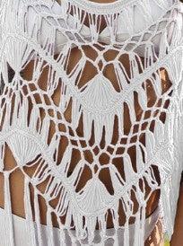 Blouse Beach Dress Tassel Knitting Bikini - VAleG