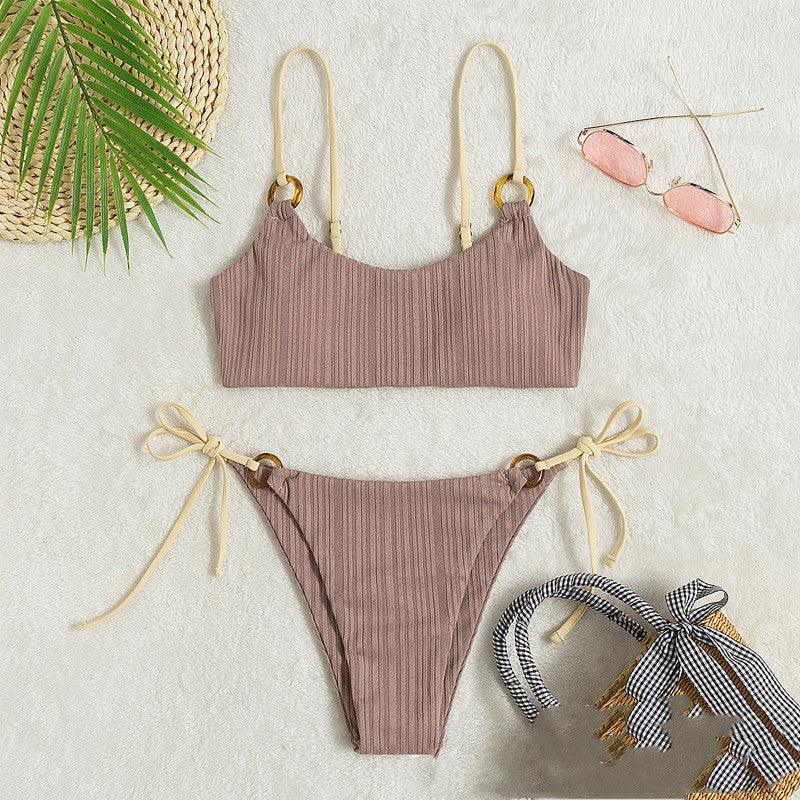 Swimsuit White Bra Banded Bikini I Swimsuit - VAleG