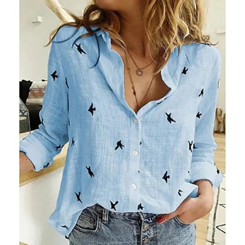 Pure color casual loose long sleeves - VAleG