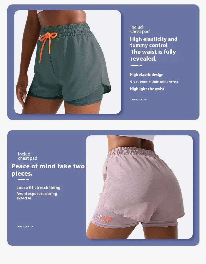 Anti-exposure Drawstring Three-point Fitness Sports Pants - VAleG