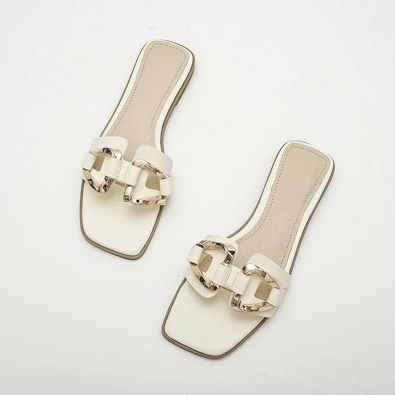 Flat Summer Slippers Women's Outer Wear - VAleG