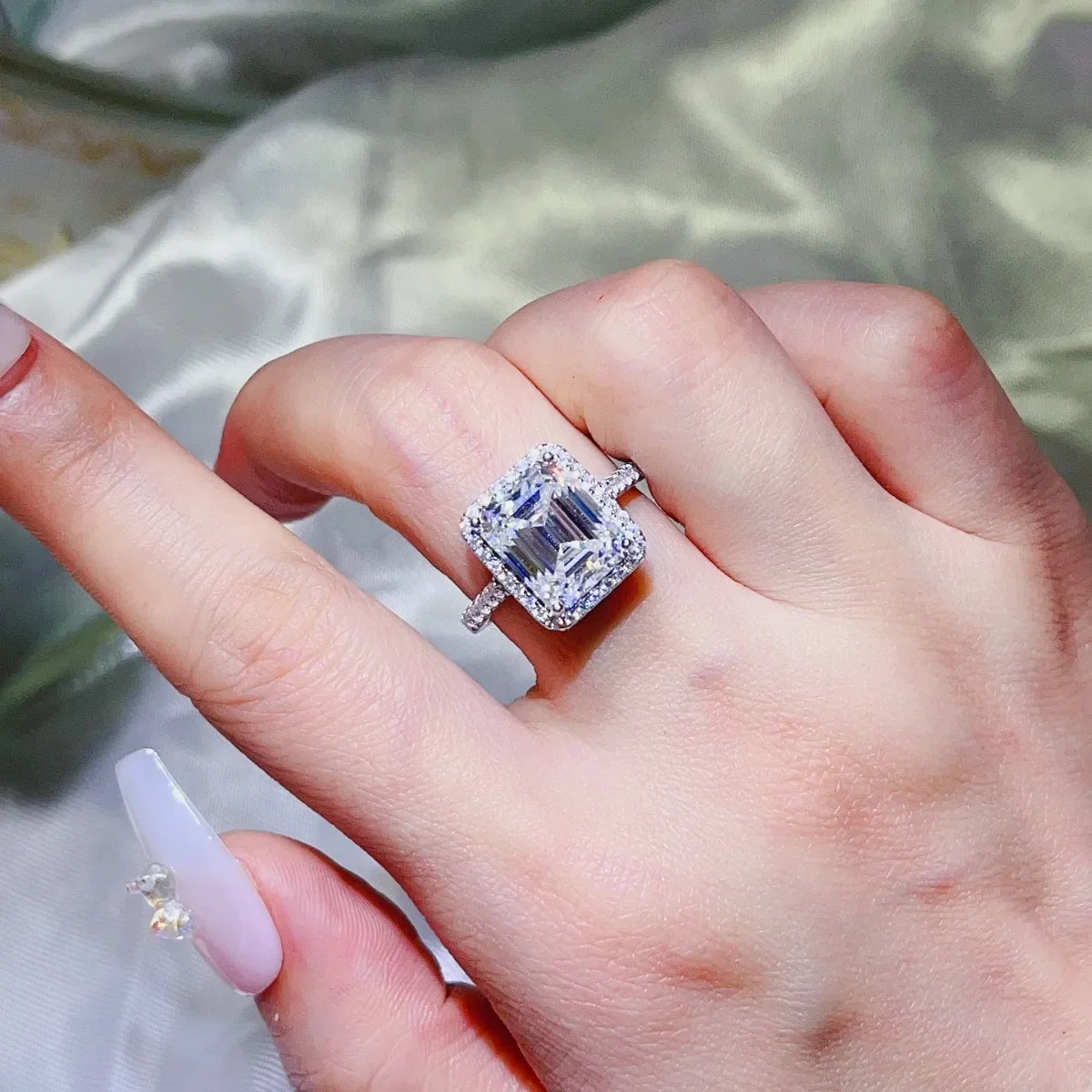 5 Carat Moissanite 925 Sterling Silver Ring - VAleG